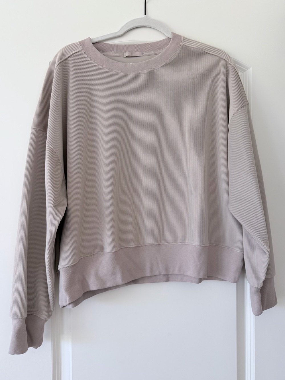 Abercrombie & Fitch YPB Taupe Ribbed Boxy Sweatshirt